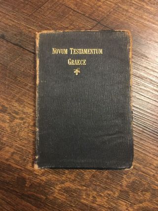 Novum Testamentum Graece Greek Testament | German Ed.  (leather,  1910) Nestle