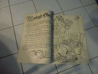 Vintage oversized Scrooge and the Ghosts of Christmas story coloring book 22x17 
