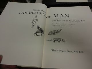 The Descent of Man,  by Charles Darwin,  Heritage Press 3