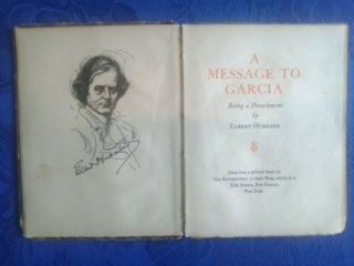 Antique 1914 A Message To Garcia By Elbert Hubbard Roycrofters Rare Edition