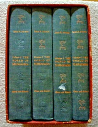 4 Hc Book Boxed Set The World Of Mathematics James R Newman 1956 History Science