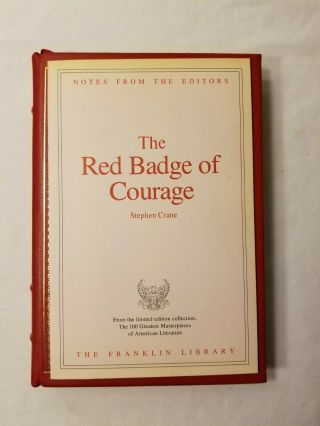 1976 Franklin Library Limited Edition The Red Badge Of Courage Stephen Crane