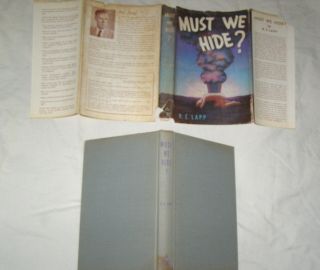 Must We Hide? By Physicist Dr.  R.  E.  Lapp Manhattan Project,  Nuclear Safety Research