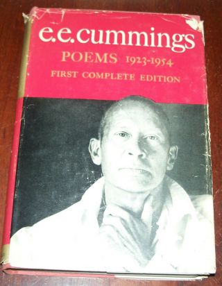 1954 E.  E.  Cummings Poems 1923 - 1954 First Complete Edition 1st Ed Hbdj