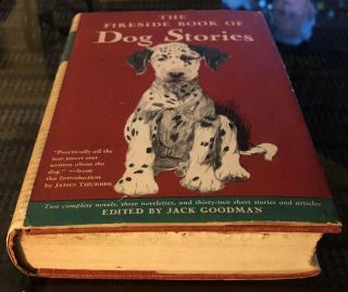 The Fireside Book Of Dog Stories Edited By Jack Goodman 1943 W/fold Open Dog Map