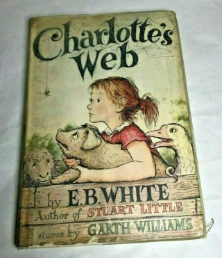 Vintage Charlotte’s Web By E.  B.  White Early Printing 1952 Wjacket Price Hb/dj
