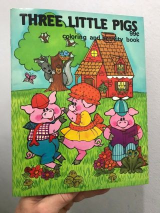 The Three Little Pigs Coloring & Activity Book 1991 Landoll