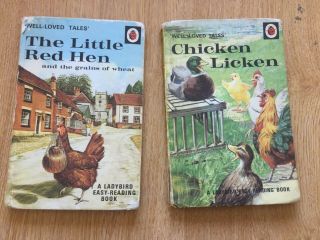 Vintage Ladybird Books X 2 - Chicken Licken And The Little Red Hen - Series 606d
