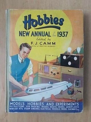 Vintage 1937 Hobbies Annual - Easy To Make Models And How To Build Them