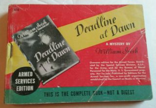Deadline At Dawn - William Irish (cornell Woolrich) 1944 Armed Services Edition