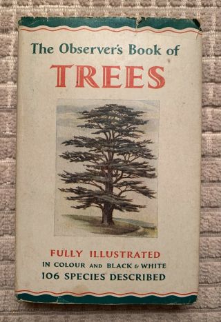 The Observer’s Book Of Trees Illustrated Color Black White 106 Species Jacket