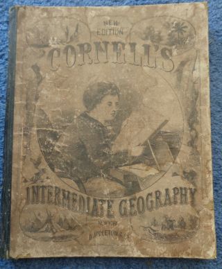 Cornell’s Intermediate Geography 1869 Illustated 19 Maps Dakota Indian Territory