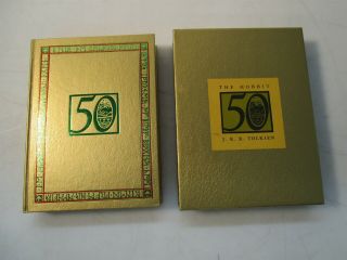 The Hobbit JRR Tolkien 50th Anniversary Gold Edition HMCo Houghton Mifflin Book 2