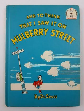 Vintage Dr Seuss And To Think I Saw It On Mulberry Street Book Club Edition 1937