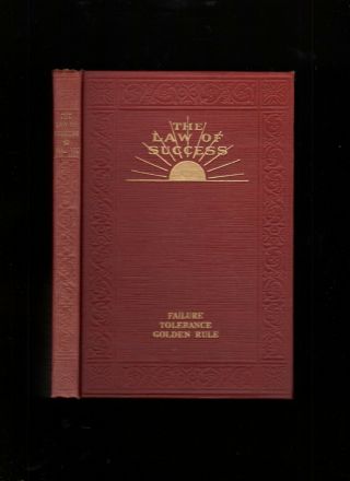 The Law Of Success Vol Viii,  1947,  Napoleon Hill,  Failure/tolerance/golden Rule