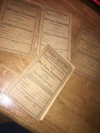 Antique Ledger Book Accounts,  Sun Life Insurance Co.  Louisville Kentucky