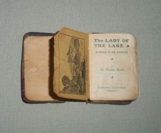 Lady Of The Lake Sir Walter Scott Miniature Book Poem Limited Mini Tiny Antique
