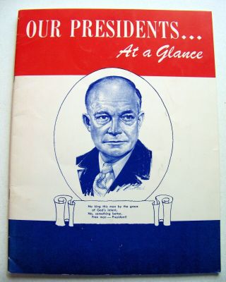 1954 Signed 1st Ed.  Our Presidents At A Glance By R.  B.  Vinmont & S.  J.  Patrick