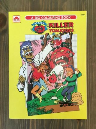 Vintage Attack Of The Killer Tomatoes Cartoon 56 Page Colouring Coloring Book