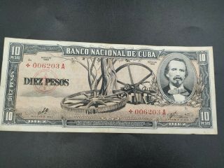 10 Cuban Bill 1960 Signed By Che