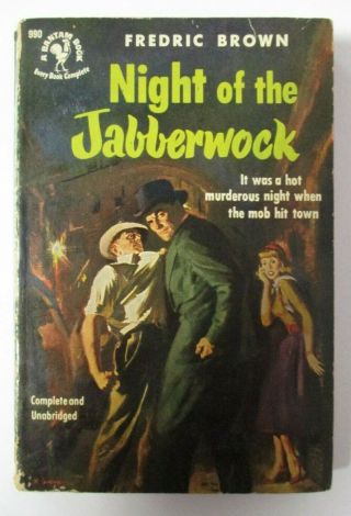 Night Of The Jabberwock By Fredric Brown,  Bantam Vtg Paperback No.  990,  1952