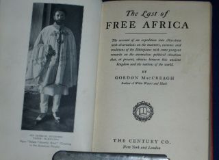 THE LAST OF AFRICA MacCreagh 1928 Ethiopia Abyssinia,  Indiana Jones 2