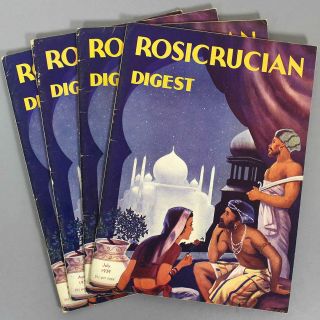 (4) Issues The Rosicruscian Digest - April,  May,  June,  & July 1939 - (amorc)