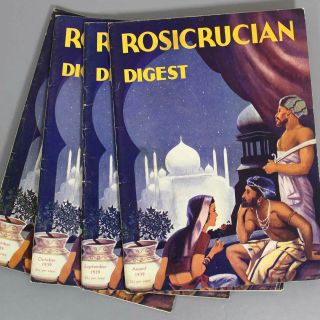 (4) Issues The Rosicruscian Digest - Aug. ,  Sep. ,  Oct. ,  & Nov. ,  1939 - (amorc)