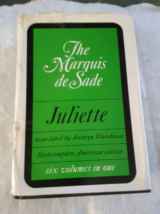 The Marquis De Sade Juliette Hardcover 1968 First Printing Grove Press