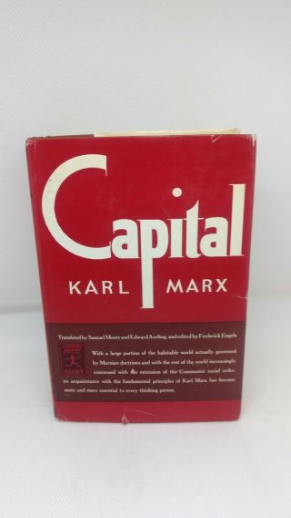 Capital By Karl Marx 1906 Modern Library Hardcover With Dustjacket 1906 Engels