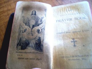 1912 Catholic Liturgy Missal - The Vest Pocket Prayer Book Latin & English - Leather