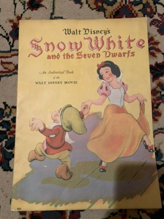 Snow White And The Seven Dwarfs Walt Disney 1938 1st Ed.  Authorized Movie Book