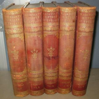 5 Vol.  1887 The History Of England By Thomas Babington Macaulay