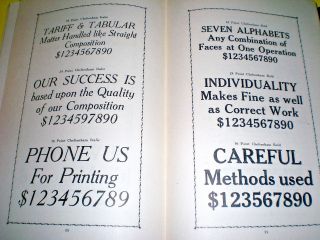 1915 Specimen Book Of Type Faces The Cosmo Press Harvard Square