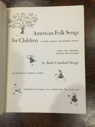 American Folk Songs for Children 1948 1st Edition Book 3