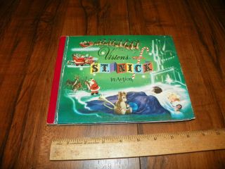1950 Visions Of St Nick In Action Pop - Up Book Illustrated By E A Bradford