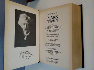 The of Mark Twain: Complete and Unabridged 1982 Longmeadow Press,  Leather 3