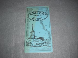 Sag Harbor Long Island York Ny Directory And Guide Illustrated W/map 1960s