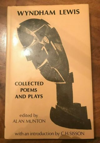 Wyndham Lewis Collected Poems And Plays First Edition Hardback