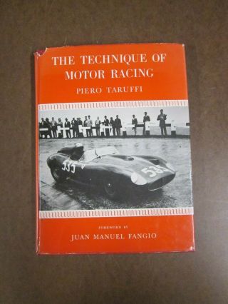 The Technique Of Motor Racing Piero Taruffi 1960 1st Edition,  2nd Printing