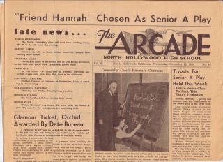 The Arcade,  North Hollywood High School,  V2,  N10,  Nov 15,  1939 Shirley Temple
