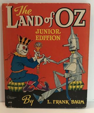 Vintage The Land Of Oz - Junior Edition Book