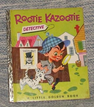 Rootie Kazootie Detective Vintage Little Golden Book 1953 " A " 1st Ed
