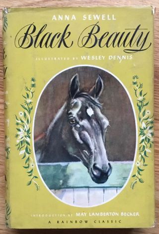 Vg 1946 Hc Dj First Edition Black Beauty Horse Anna Sewell Art By Wesley Dennis