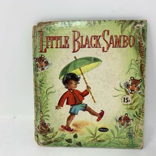 Whitman Little Black Sambo 1950s Hardcover Tell A Tale Books