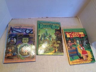 Set Of 3 The Wonderful Wizard Of Oz,  Adventures In Oz Pop Up Book Hardcover 1991