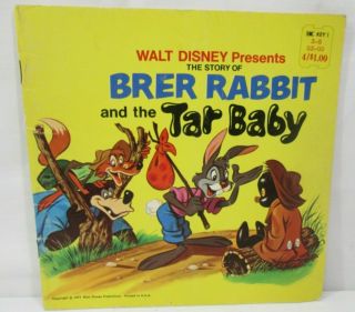 Vintage Walt Disney Presents Brer Rabbit And The Tar Baby 1971 Book 6058
