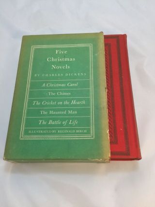 Charles Dickens FIVE CHRISTMAS NOVELS 1939 with RARE Junior Heritage Club Mag 2
