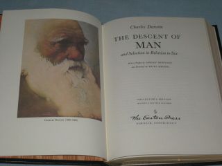 1979 EASTON PRESS BOOK THE DESCENT OF MAN BY CHARLES DARWIN 3