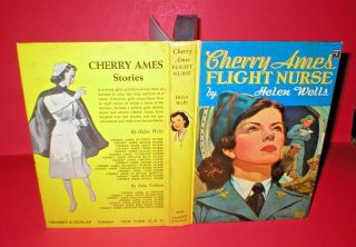 Cherry Ames 5 - Flight Nurse 1962 Dollar Box Yellow Spine Helen Wells Hardcover